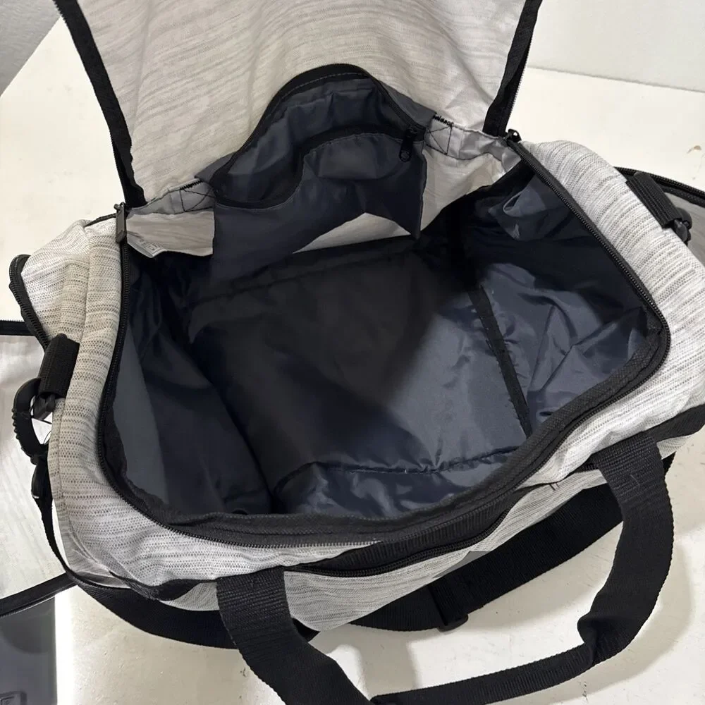 adidas Diablo Small II Duffel Bag 20L Zip Strap White Black Hex Print